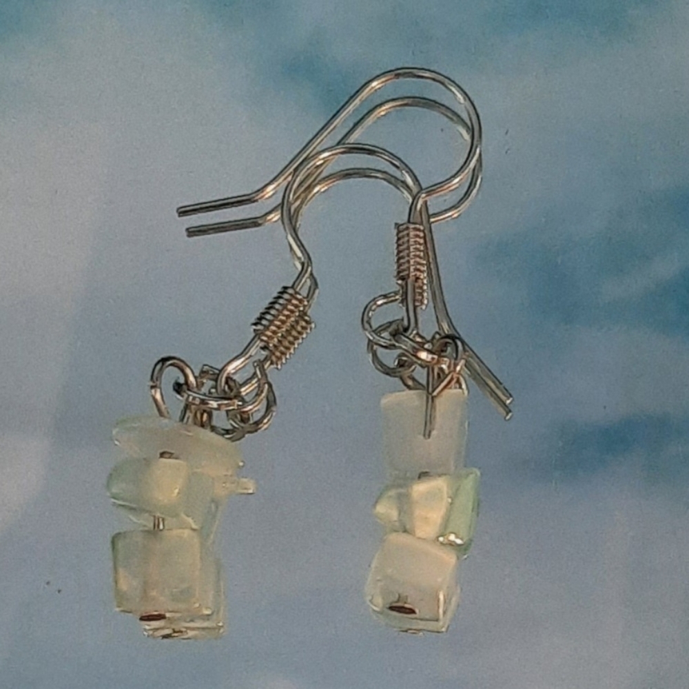 Light blue gem like  earrings